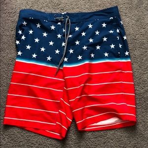 American Flag Swim Trunks!
